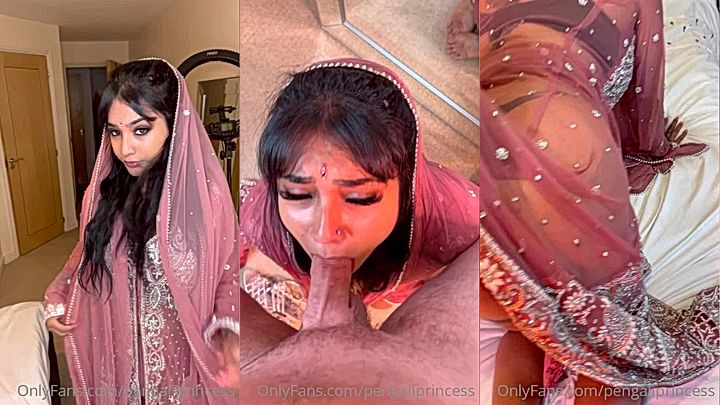 Yasmina Khan sucks a big white cock
