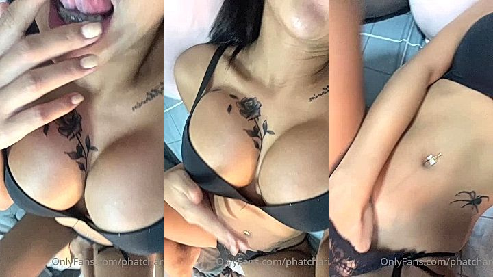 Busty whore Praewasian plays with her pussy