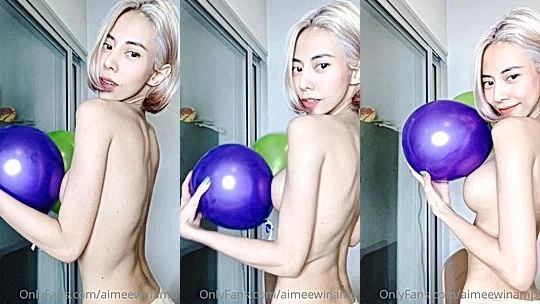 Jiraporn Ngamthuan naked balloon party on camshow