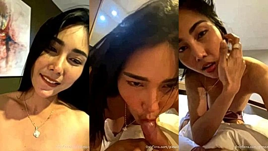 PimPattama sucking her lovers cock after work